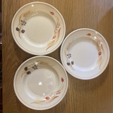 Staffordshire Churchill Bramble Fayre Fair Harvest 6.75” 17cm Side Plates x 3