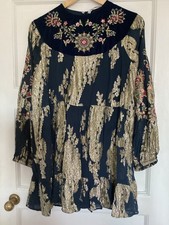 Zara navy velvet with metallic