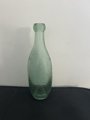 Antique green glass schweppes - antique,