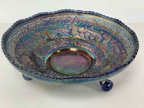 Carnival glass large blue - glass,