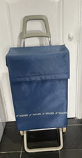 Rolser 2 Wheel Push or Pull Along Lightweight Shopping Trolley Blue