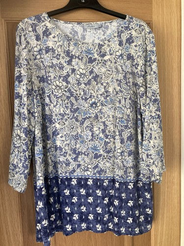 Adini blue floral top size - blue,