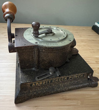 Abbott Check Punch Perforator 1891 Patent Date Chicago Excellent & Great Patina