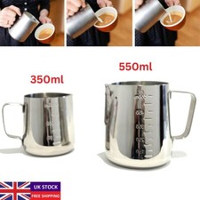 Milk Frothing Steamer Jug Stainless Steel Latte  Coffee Pitcher 550 ml 350 scale