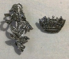 Two vintage marcasite brooches