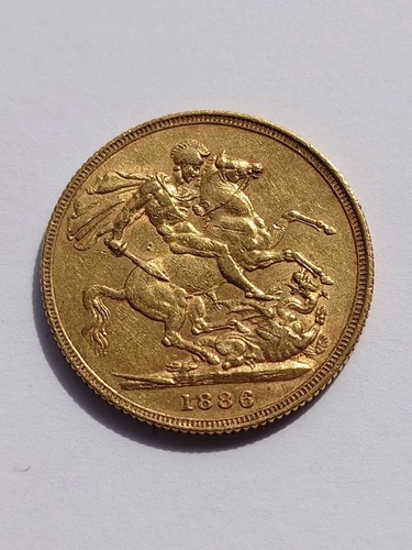 1886 full sovereign gold coin - gold,