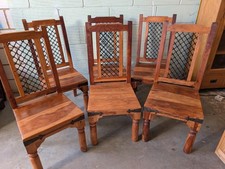 Dining Chairs X 6 Sheesham Set