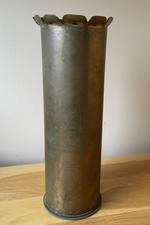 Antique WW1 Trench Art Vase Royal Artillery Shell Casing British Army Engraved