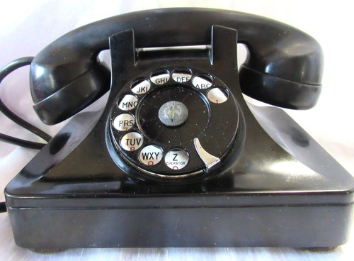 Vintage black bakelite rotary - vintage,