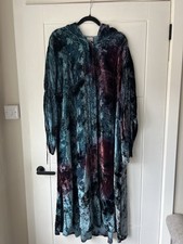 Boho Velvet Hooded Duster Coat