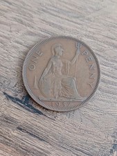 1937 King George VI One Penny