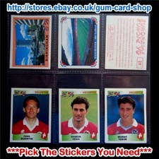 PANINI EUROPA/EUROPE '96 (1 TO 99) ORANGE BACKS *PLEASE SELECT STICKERS*