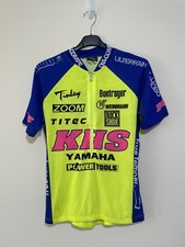 Vintage Retro 90s KHS Mountainbike MTB Cycle Jersey Top Size Medium Zip Front