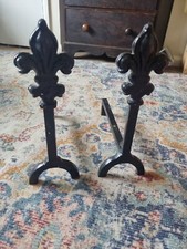 Large Pair of Black Cast Iron