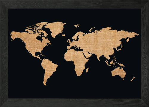 Map the world - the, wooden