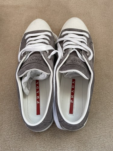 Prada grey suede womens - grey,