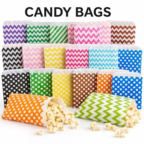 Candy stripe paper bags - candy,