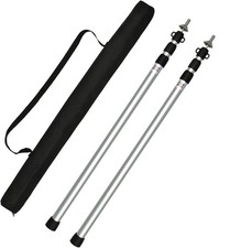 2x 230cm Tent Poles Telescopic Adjustable Awning Canopy Tarp Pole Support Rod UK