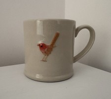 Gisela Graham Pottery Mug With Robin Lovely Christmas Gift VGC Used
