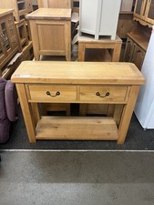 Oak console table with drawers
