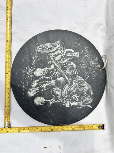 Etched slate artwork shire - slate,