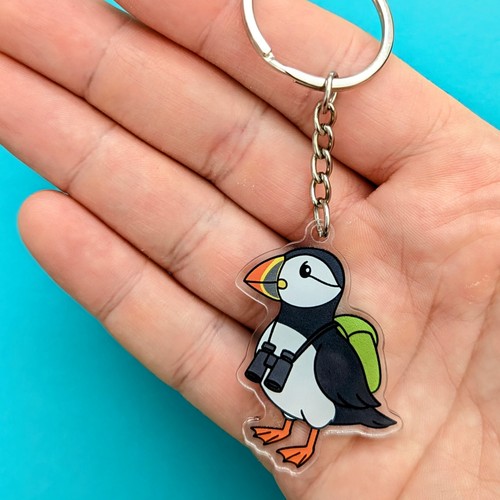 Puffin keychain bird - puffin,