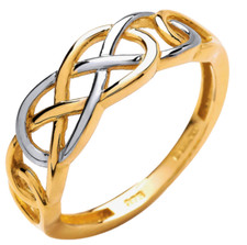 9ct gold ring celtic love knot