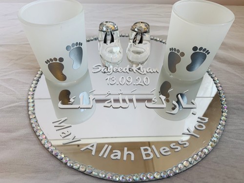 Mirror candle plate wedding - plate,