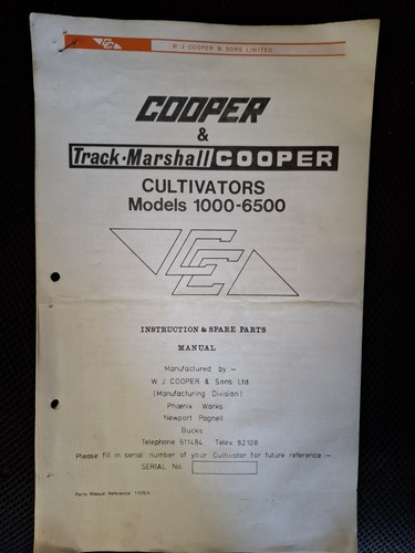 Track marshall cooper - track, w.j.