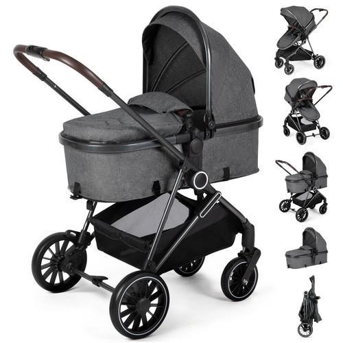 Folding baby stroller - 2-in-1,