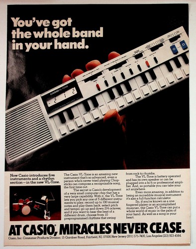 Vintage 1980s casio tone - casio, vl-tone