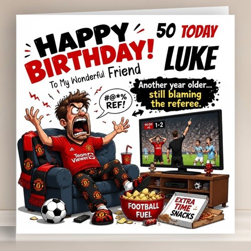 Personalised birthday card - personalised,