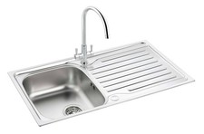 Carron Phoenix Lomond 100 Reversible Stainless Sink, 860 x 500mm