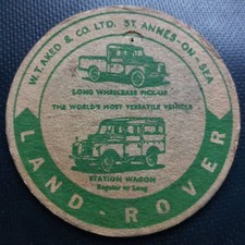 St Annes On Sea,  Land Rover Beer Mat.
