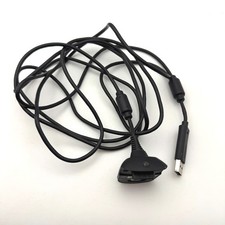 GENUINE OFFICIAL MICROSOFT XBOX 360 PLAY & CHARGE KIT CHARGING CABLE BLACK