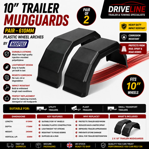 Pair trailer mudguards - pair,