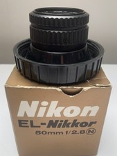 Nikon 50mm f2.8 EL-Nikkor Enlarging lens + Nikon Keeper Case & Box Manual