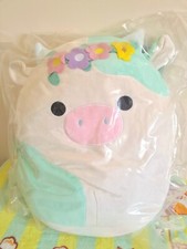 Squishmallows 16 Inch Belana The Floral Cow Plush New With Tag