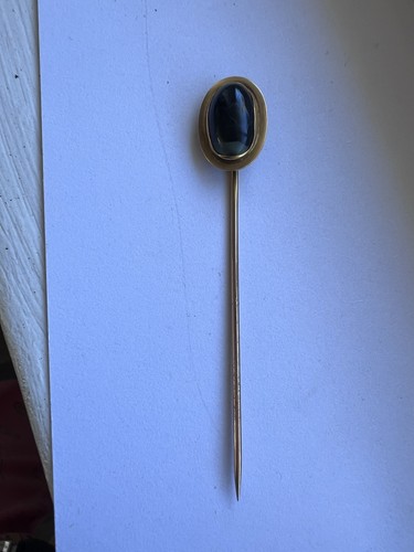 Antique gold filled black - filled, onyx