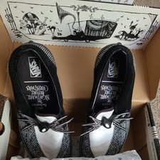 VANS Burton The Nightmare Before Christmas Slip On Jack Skellington Shoes -9.5UK