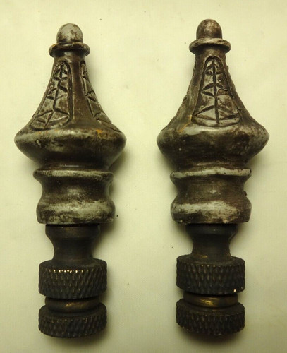 Pair shabby gray - gray, spindle