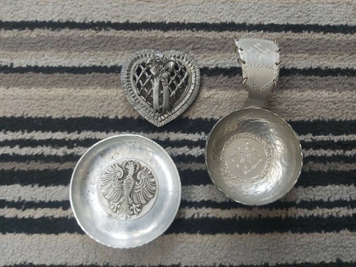 Old pewter items sigal - pewter,