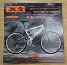 Retro Orange Bikes Poster