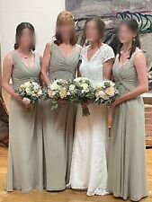 3 Sage Green Bridesmaid Dresses Size 10/12, SOLD TOGETHER or INDIVIDUALLY