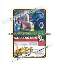 Forestry outdoor power heavy machinery wood tree Chipper Shredder tin sign
