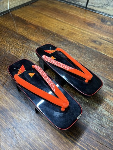 Vintage japanese wooden geta - vintage,