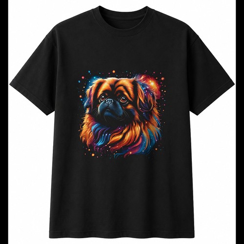 Pekingese airbrush dog - pekingese,