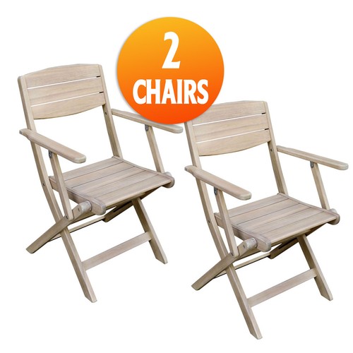 Garden armchair natural wooden - natural,