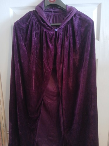Purple velvet hooded - hooded, childs