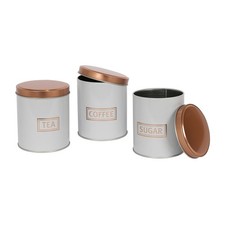 3pc Round Tea Coffee Sugar
